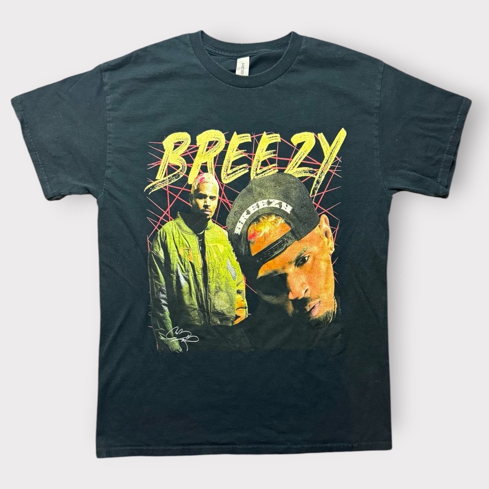 Chris Brown Breezy One Of Them‎ Ones Tour 2022 T-Shirt Mens Medium Black Gildan